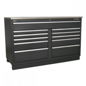 Sealey Modular Floor Cabinet 11 Drawer 1550mm Heavy-Duty