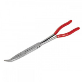 Sealey Needle Nose Pliers 45 deg Double Joint Long Reach 335mm
