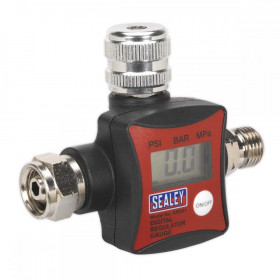 Sealey On-Gun Air Pressure Regulator/Gauge Digital