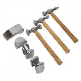 Sealey Panel Beating Set 7pc Drop-Forged Hickory Shafts