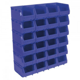 Sealey Plastic Storage Bin 150 x 240 x 130mm - Blue Pack of 24