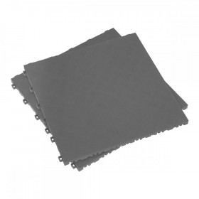 Sealey Polypropylene Floor Tile 400 x 400mm - Grey Treadplate - Pack of 9