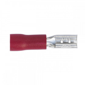 Sealey Push-On Terminal 2.8mm Female Red Pack of 100