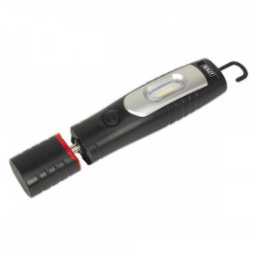 Sealey Rechargeable 360 deg Inspection Lamp 7 SMD + 3W LED Black Lithium-ion