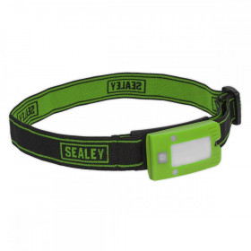 Sealey Rechargeable Head Torch 2W COB LED Auto-Sensor Green