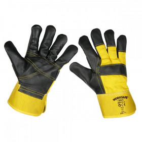 Sealey Riggers Gloves Hide Palm Pair