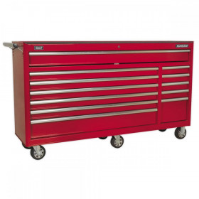 Sealey Rollcab 12 Drawer with Ball Bearing Slides Heavy-Duty - Red