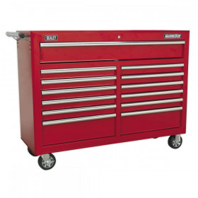 Sealey Rollcab 13 Drawer with Ball Bearing Slides - Red