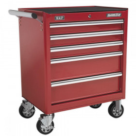 Sealey Rollcab 5 Drawer with Ball Bearing Slides - Red