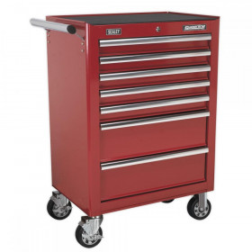 Sealey Rollcab 7 Drawer with Ball Bearing Slides - Red