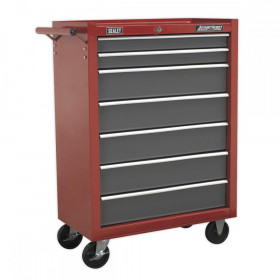 Sealey Rollcab 7 Drawer with Ball Bearing Slides - Red/Grey