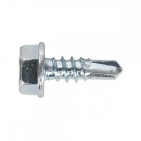 Sealey Self Drilling Screw 4.2 x 13mm Hex Head Zinc Pack of 100