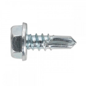 Sealey Self Drilling Screw 4.8 x 13mm Hex Head Zinc Pack of 100