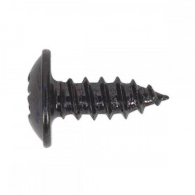 Sealey Self Tapping Screw 3.5 x 10mm Flanged Head Black Pozi Pack of 100