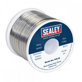 Sealey Solder Wire Quick Flow 1.6mm/16SWG 40/60 0.5kg Reel