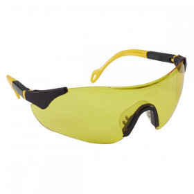 Sealey Sports Style High-Vison Safety Glasses with Adjustable Arms