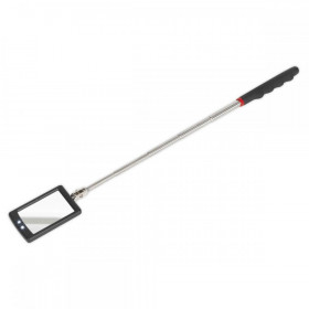 Sealey Telescopic Inspection Mirror 65 x 40mm with 2 LEDs