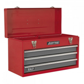 Sealey Tool Chest 3 Drawer Portable with Ball Bearing Slides - Red/Grey