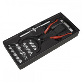 Sealey Tool Tray with Oil Filter Wrench, Pliers & Drain Plug Set 21pc