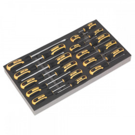 Sealey Tool Tray with Screwdriver Set 20pc