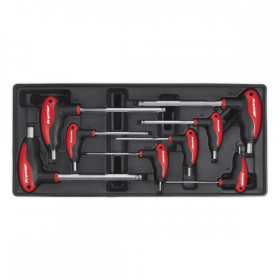Sealey Tool Tray with T-Handle Ball-End Hex Key Set 8pc