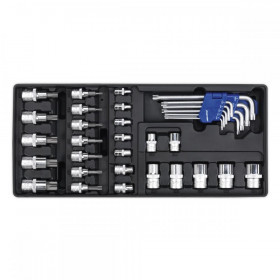 Sealey Tool Tray with TRX-Star* Key, Socket Bit & Socket Set 35pc