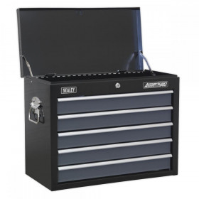 Sealey Topchest 5 Drawer with Ball Bearing Slides - Black/Grey