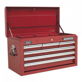 Sealey Topchest 6 Drawer with Ball Bearing Slides - Red