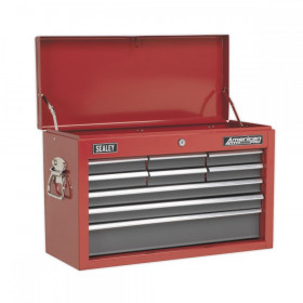 Sealey Topchest 9 Drawer with Ball Bearing Slides - Red/Grey