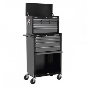Sealey Topchest & Rollcab Combination 13 Drawer with Ball Bearing Slides - Black/Grey