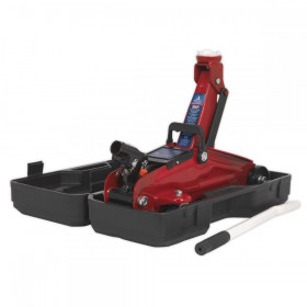 Sealey Trolley Jack 2tonne Short Chassis with Storage Case
