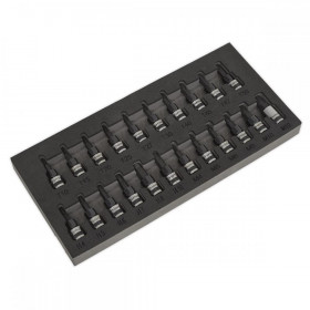 Sealey TRX-Star*/Hex/Spline Socket Bit Set 22pc 3/8"Sq Drive Black Series