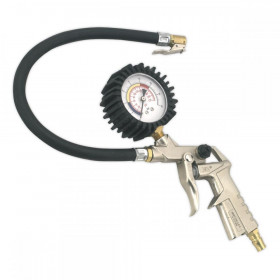 Sealey Tyre Inflator with Clip-On Connector