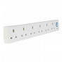 Smj S6W2MP-X Extension Lead 240V 6-Way 13A Surge Protection 2M