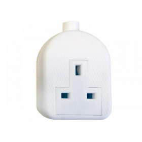 SMJ White Trailing Extension Socket 13A 1-Gang