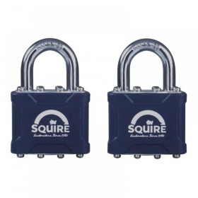 Squire 35T Stronglock Card (2) Padlocks 38mm Open Shackle Keyed