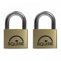 Squire LN5T  2 X LN5KA Ln5T Lion Brass Padlocks 5-Pin 50Mm Twin Pack