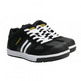 STANLEY Clothing Cody Safety Trainers Black/White Stripe UK 10 EUR 44