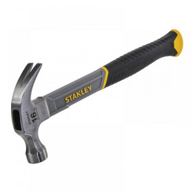 STANLEY Curved Claw Hammer Fibreglass Shaft 450g (16oz)