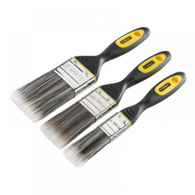 STANLEY DYNAGRIP Synthetic Brush Pack Set of 3 25 38 & 50mm