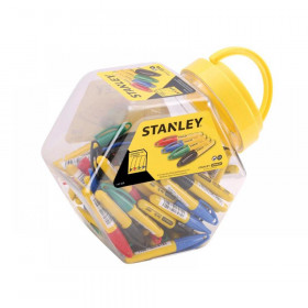 STANLEY Mini Fine Tip Marker, Mixed Colours (Tub 72)