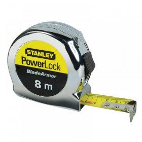 STANLEY PowerLock BladeArmor Pocket Tape 8m (Width 25mm) (Metric only)