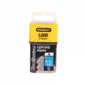 STANLEY TRA2 Light-Duty Staple 6mm TRA204T (Pack 1000)
