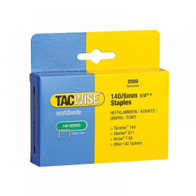 Tacwise 140 Heavy-Duty Staples 6mm (Type T50 G) (Pack 2000)