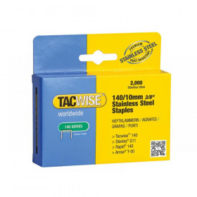 Tacwise 140 Stainless Steel Staples 10mm (Pack 2000)