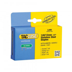 Tacwise 140 Stainless Steel Staples 12mm (Pack 2000)