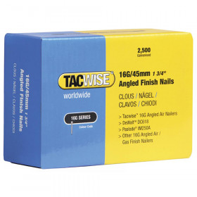 Tacwise 16G Angled Finish Nails 38mm for DC618K (Pack 2500)