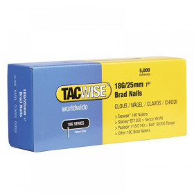 Tacwise 18 Gauge 25mm Brad Nails (Pack 5000)