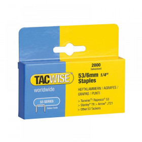 Tacwise 53 Light-Duty Staples 6mm (Type JT21 A) (Pack 2000)
