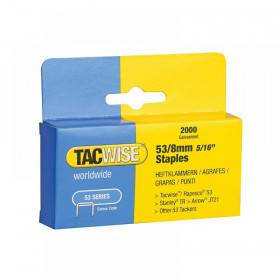 Tacwise 53 Light-Duty Staples 8mm (Type JT21 A) (Pack 2000)